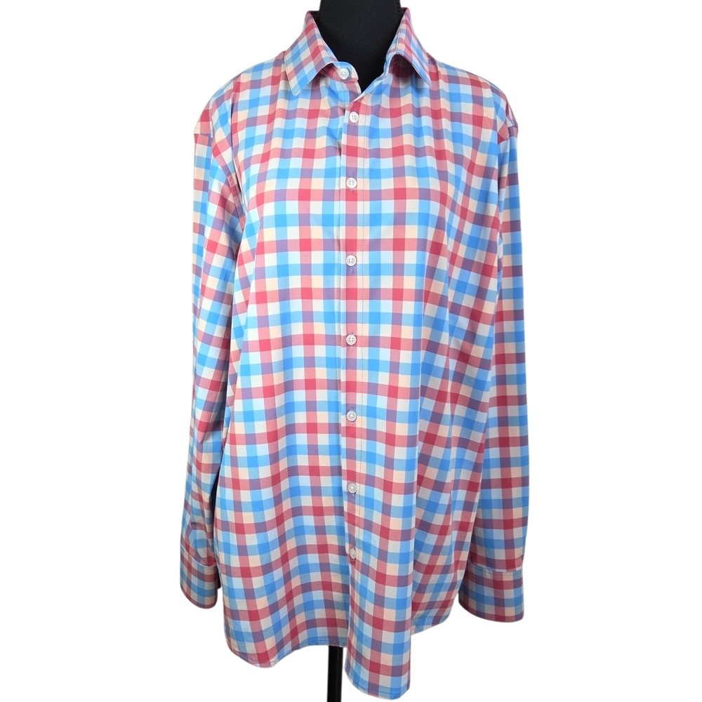 Mizzen+Main Multicolor Plaid Button Down Shirt Size L